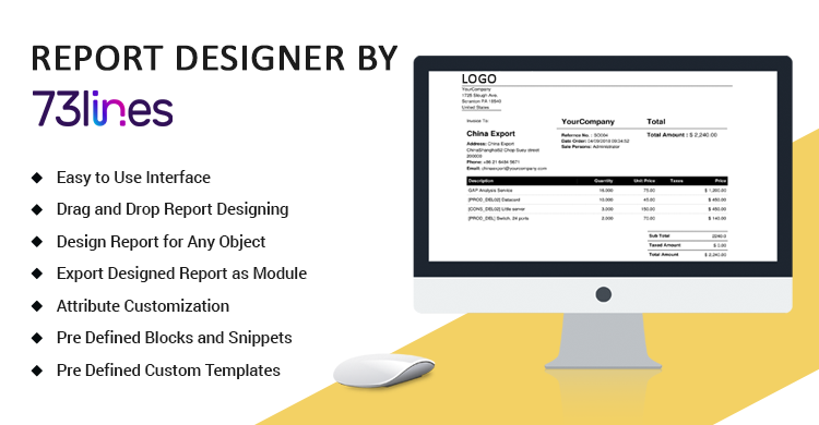 DIY Odoo Report Designer by 73Lines